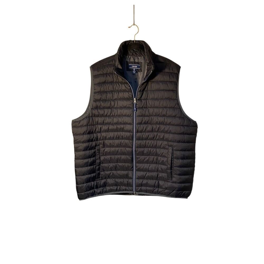 Izod men’s black water resistant lightweight puffer vest size/XXL - Picture 2 of 5
